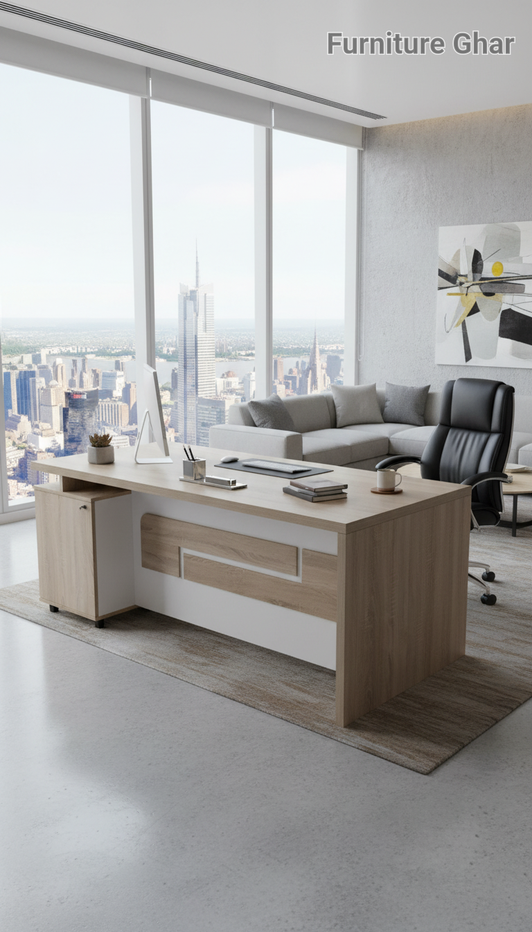 Modern Oak Office Desk