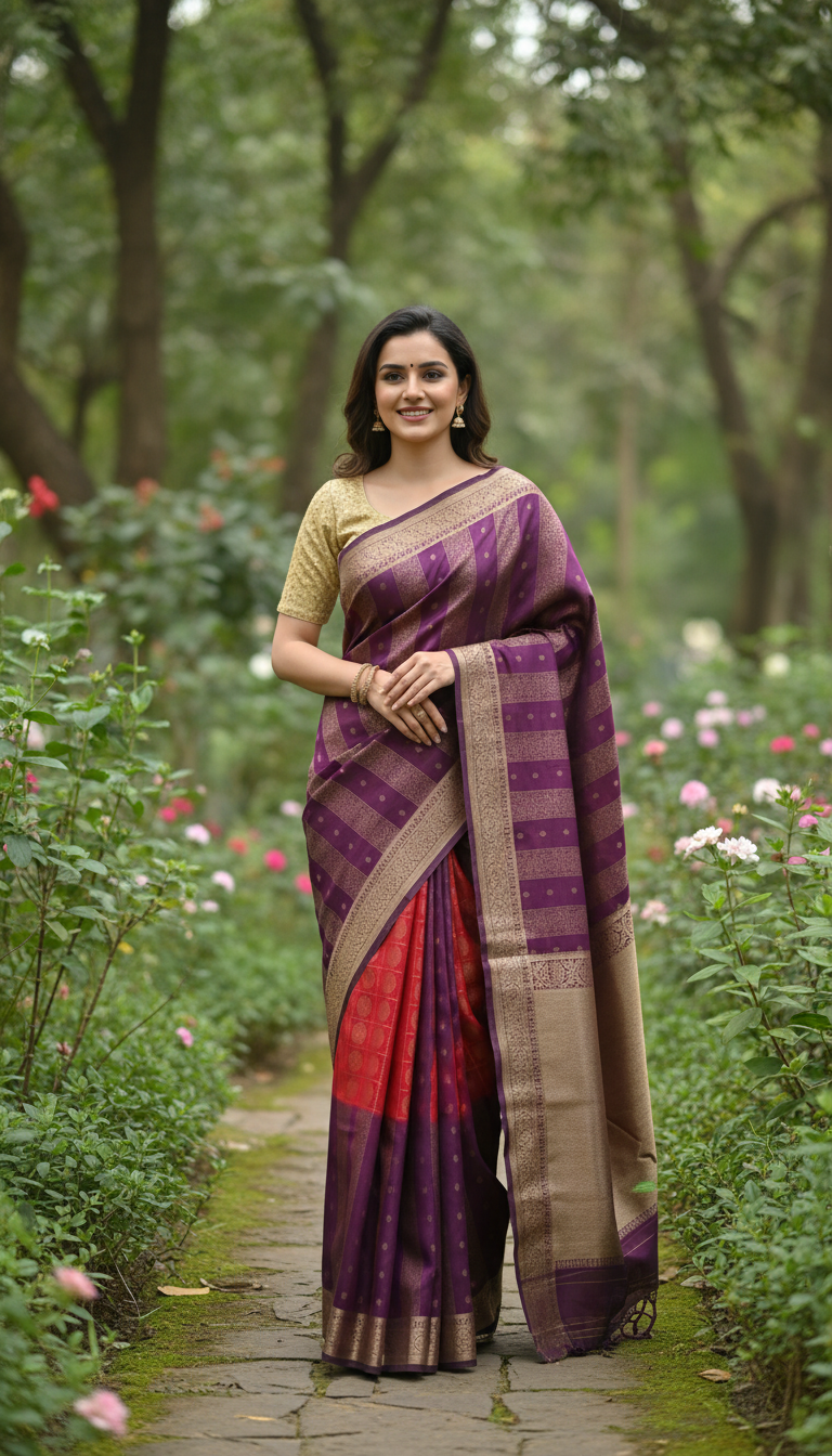 Semi Mysore Crape Saree