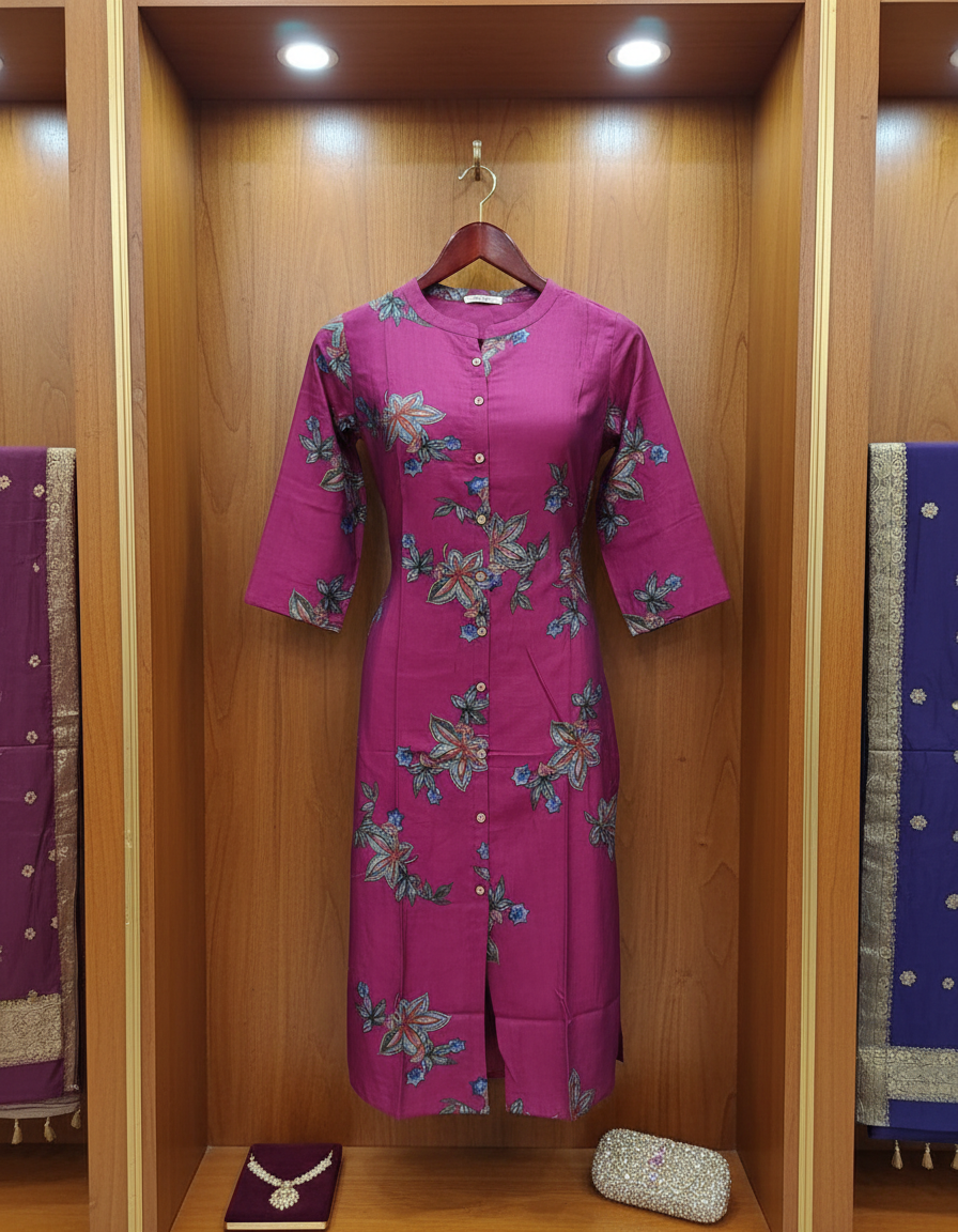 Floral Kurta view 2