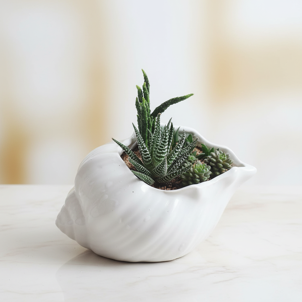 Ceramic Shell Planter view 2