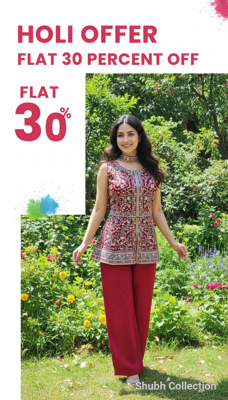 Embroidered Peplum Top by Subh Collection