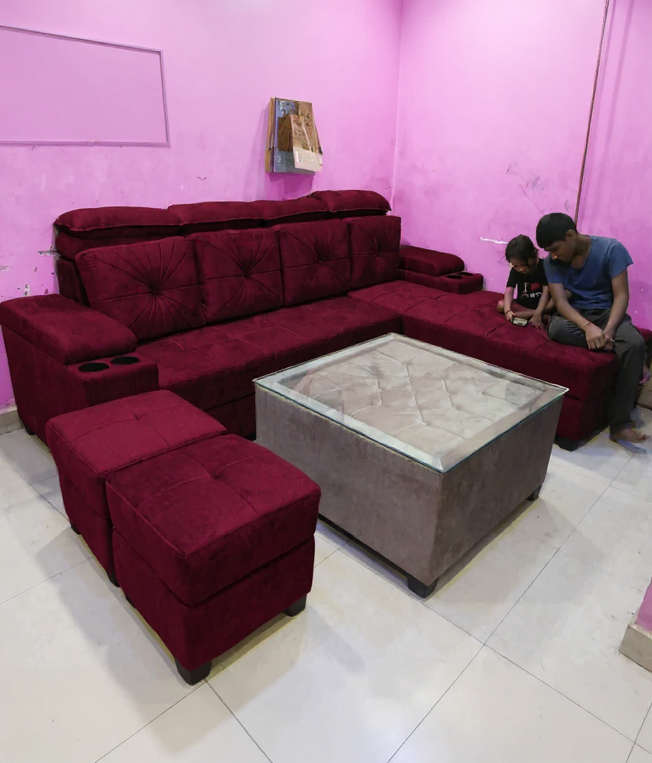 L-Shaped Sofa Set view 2