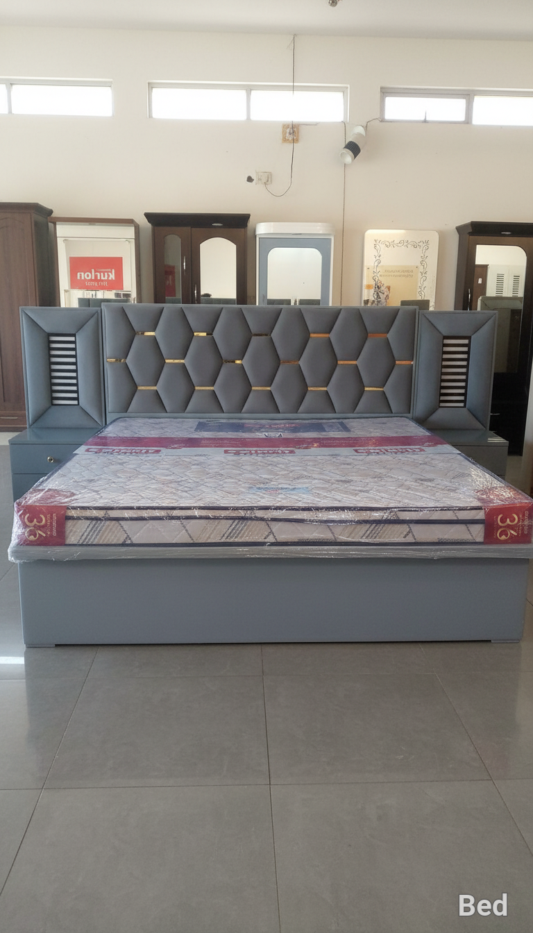 Hexagonal Headboard Bed
