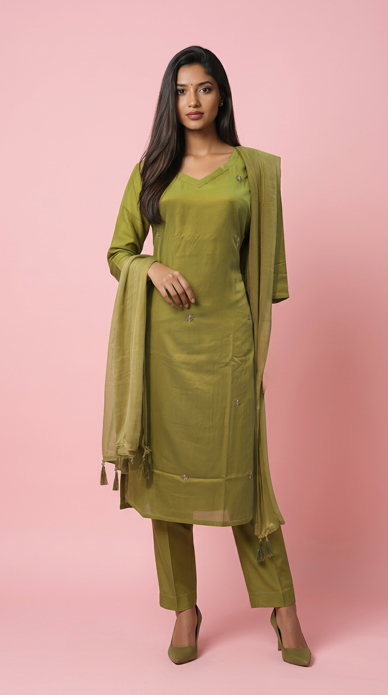 Elegant Green Salwar Suit view 8