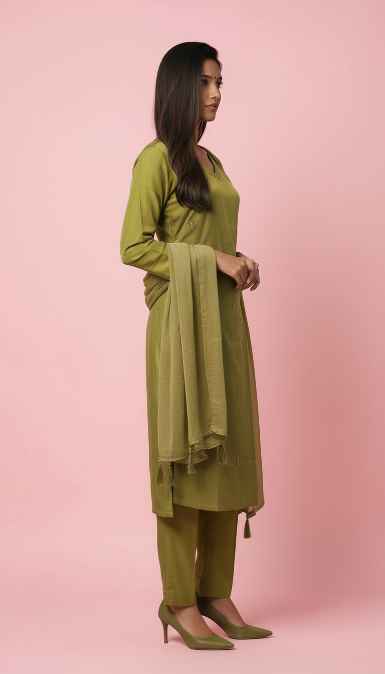 Elegant Green Salwar Suit view 3