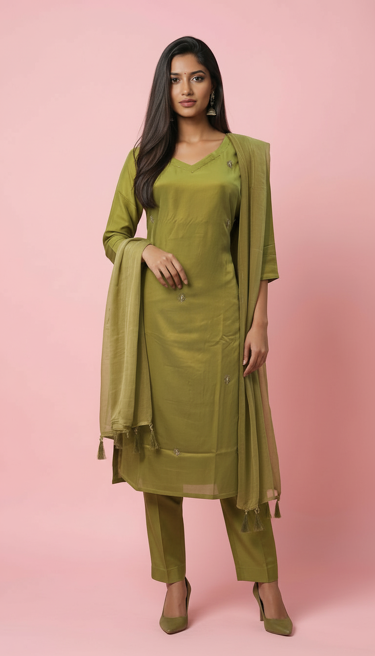 Elegant Green Salwar Suit view 6