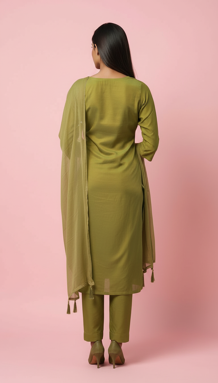 Elegant Green Salwar Suit view 4