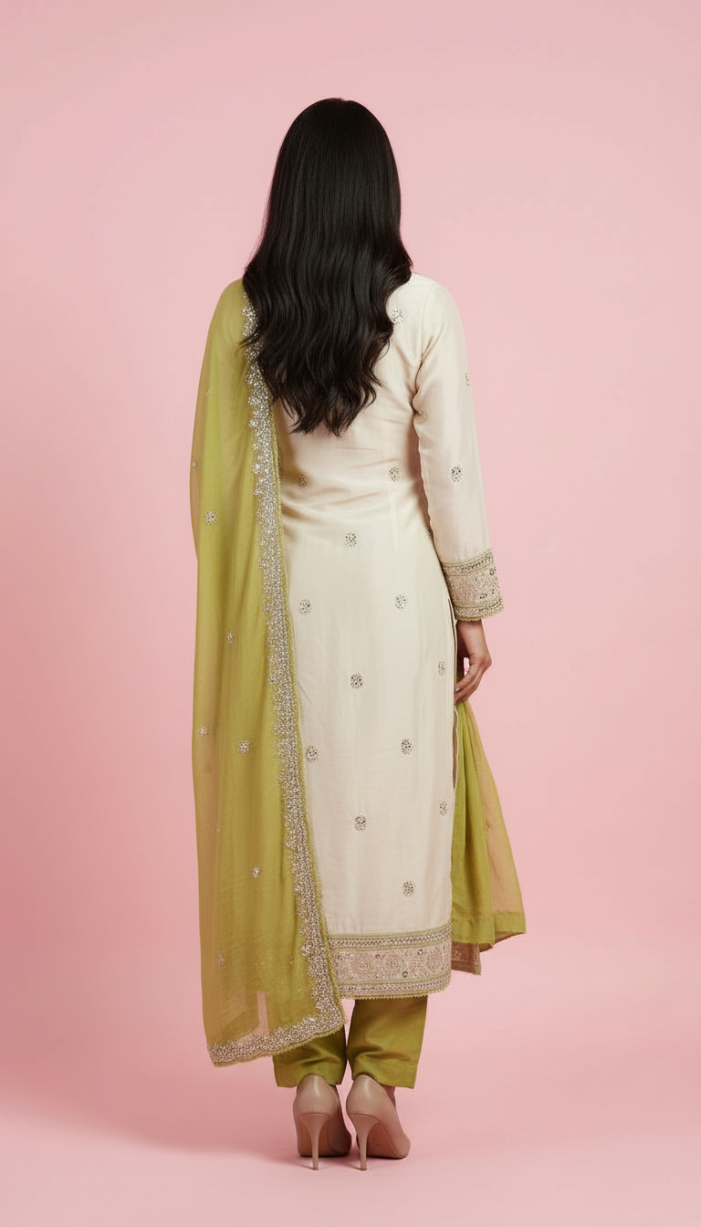 Embroidered Unstitched  Suit view 5