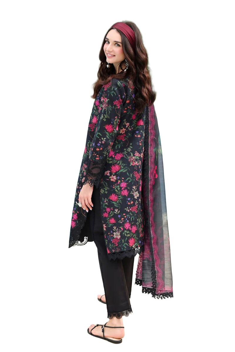 Rang Rasiya Lifestyle Midnight Black Lawn Embroidered Summer Suits / DF0033 view 4