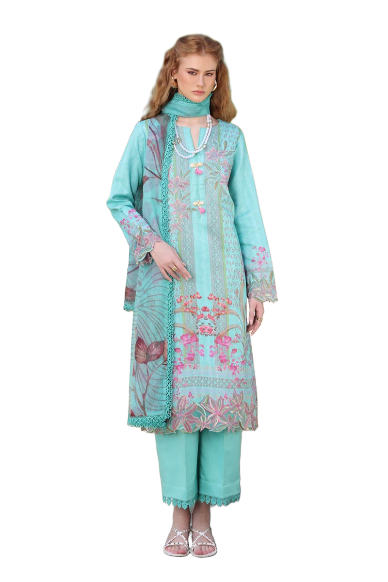 Rang Rasiya Lifestyle Aster Light Blue Lawn Embroidered Summer Suits / DF0033 view 2