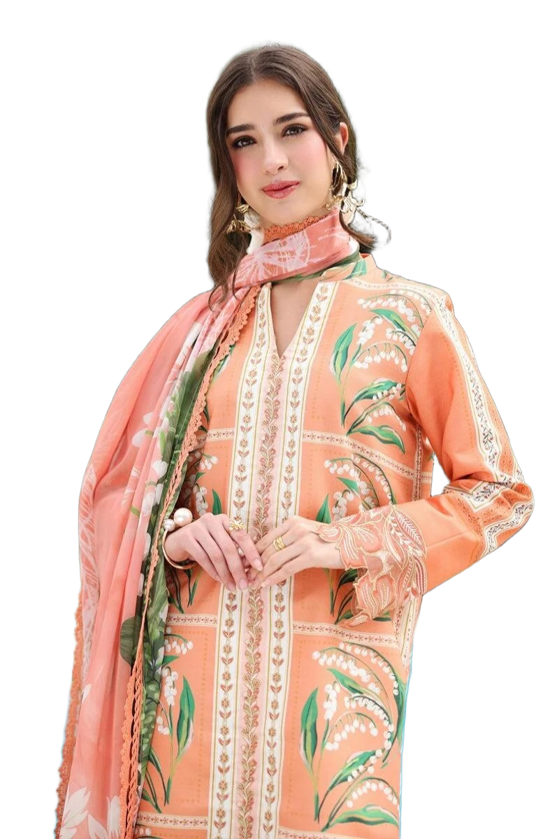 Rang Rasiya Lifestyle Utopia Magenta Lawn Embroidered Summer Suits / Df0033 view 2