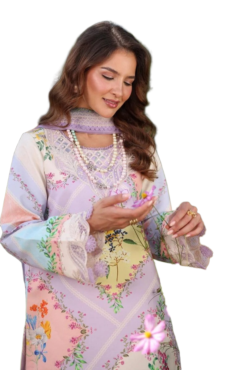 Rang Rasiya Lifestyle Acacia Lavender Lawn Embroidered Summer Suits / Df0033 view 4