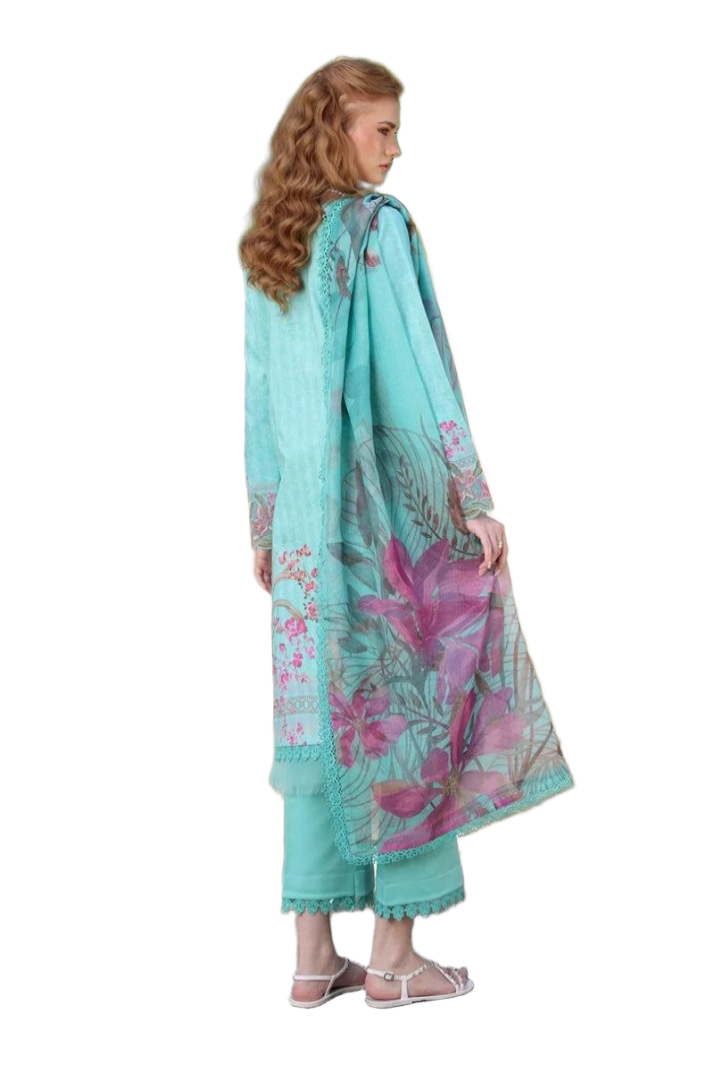 Rang Rasiya Lifestyle Aster Light Blue Lawn Embroidered Summer Suits / DF0033 view 4
