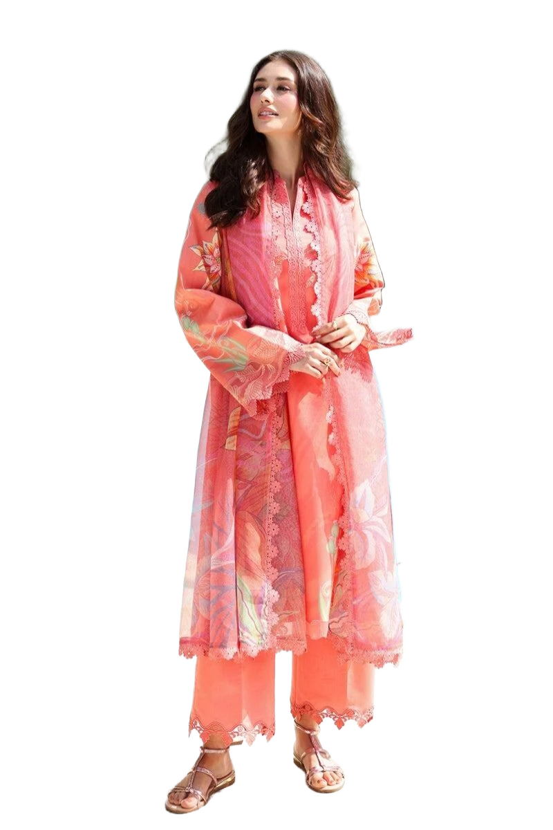 Rang Rasiya Lifestyle Aria Amber Glow Lawn Embroidered Summer Suits / DF0033 view 2