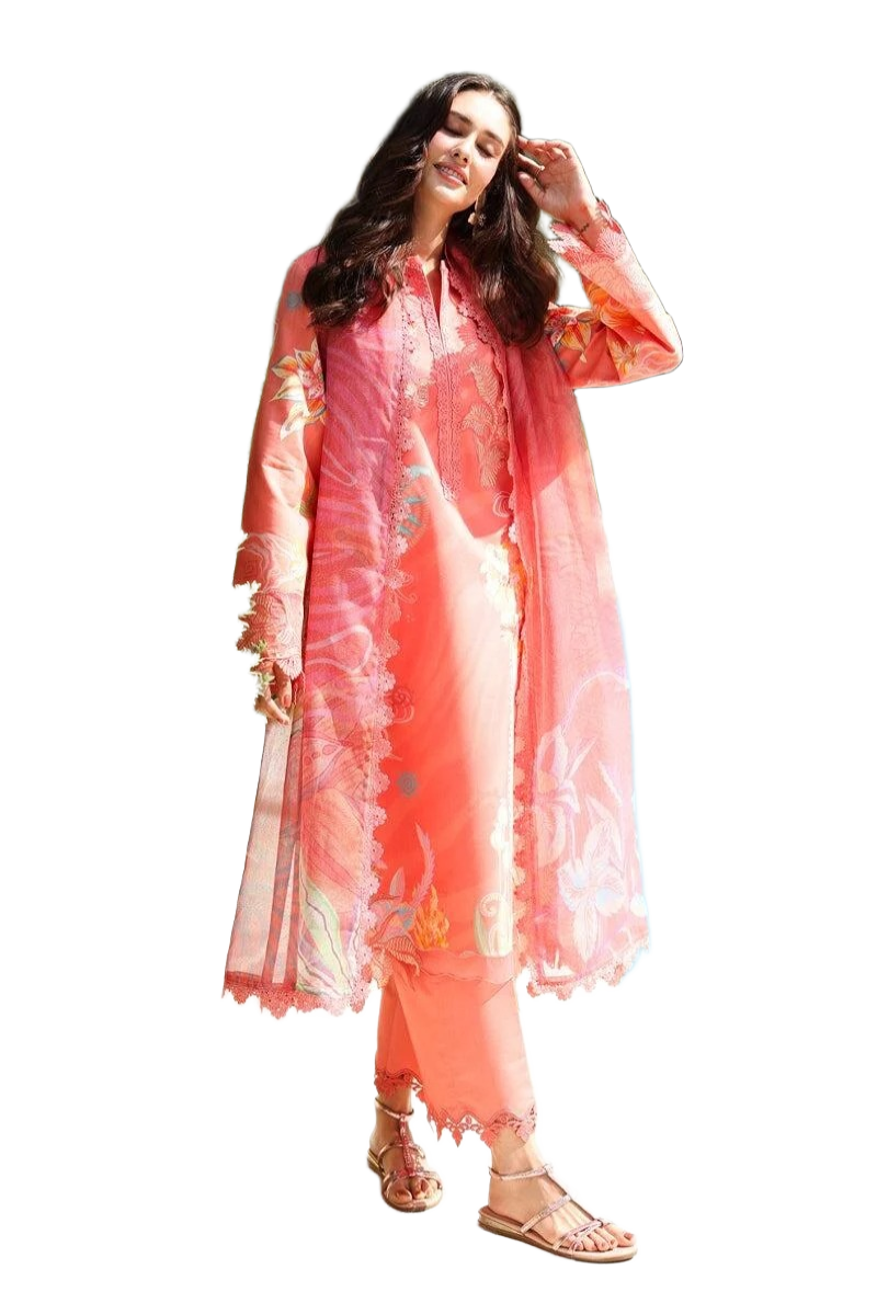 Rang Rasiya Lifestyle Aria Amber Glow Lawn Embroidered Summer Suits / DF0033 view 3
