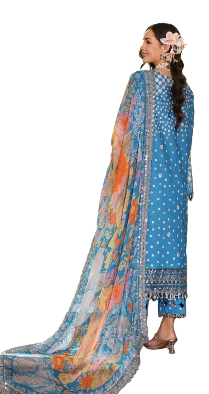 Charizma - Aniiq Embroidered Printed Lawn Collection  - AN5-15 /SD00185 view 4