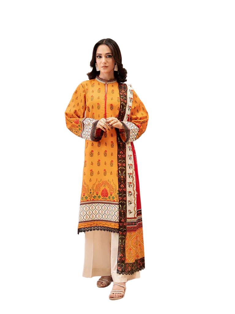 RAHA BY RAJBARI LAWN UN-STITCHED 3PC /DF0026 / D-07