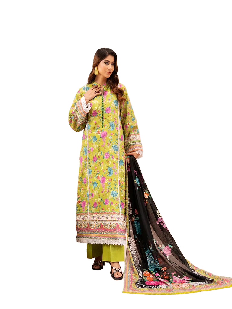 RAHA BY RAJBARI LAWN UN-STITCHED 3PC /DF0026/ D-06