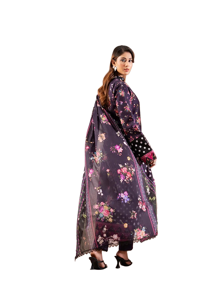 RAHA BY RAJBARI LAWN UN-STITCHED 3PC / DF0026/D-04 view 2