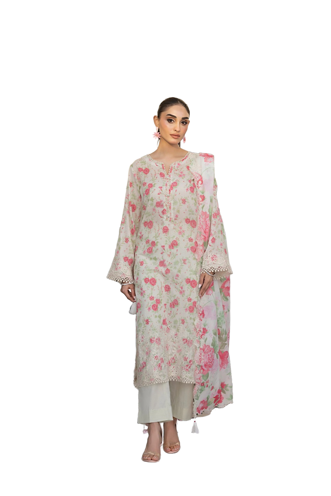 Lakhany Essentials Embroidered Lawn Unstitched 3Pc Suit LG-RL-0214 / DF0023 view 2