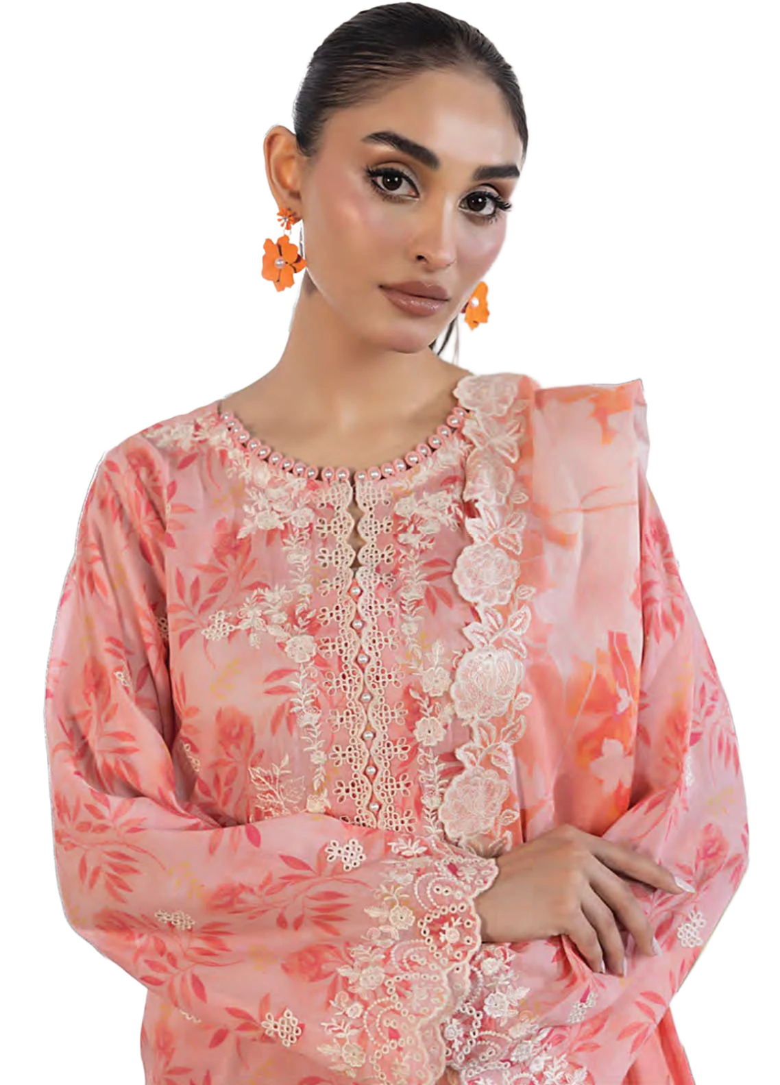 Lakhany Essentials Embroidered Lawn Unstitched 3Pc Suit LG-RL-0209 / DF0023 view 2