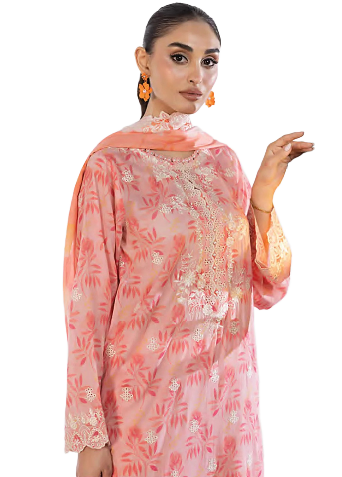 Lakhany Essentials Embroidered Lawn Unstitched 3Pc Suit LG-RL-0209 / DF0023 view 3