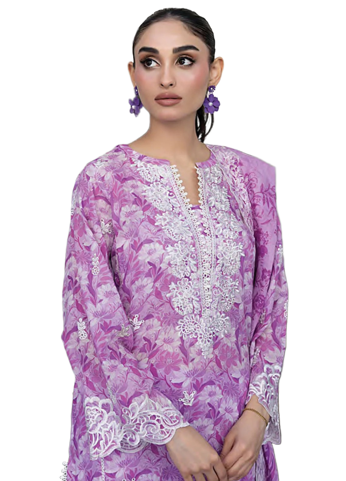 Lakhany Essentials Embroidered Lawn Unstitched 3Pc Suit LG-RK-0023 / DF0023 view 2