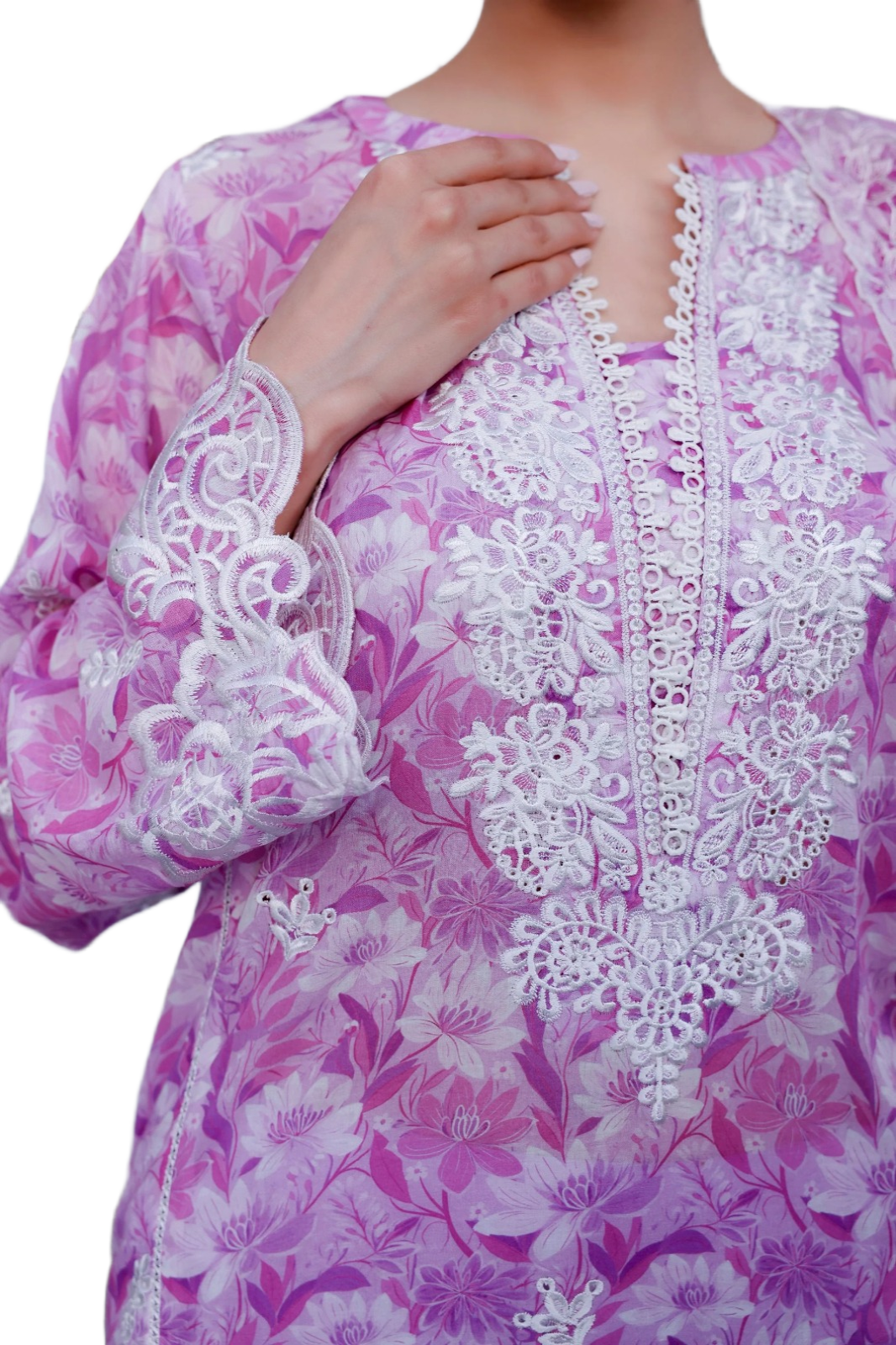 Lakhany Essentials Embroidered Lawn Unstitched 3Pc Suit LG-RK-0023 / DF0023 view 4
