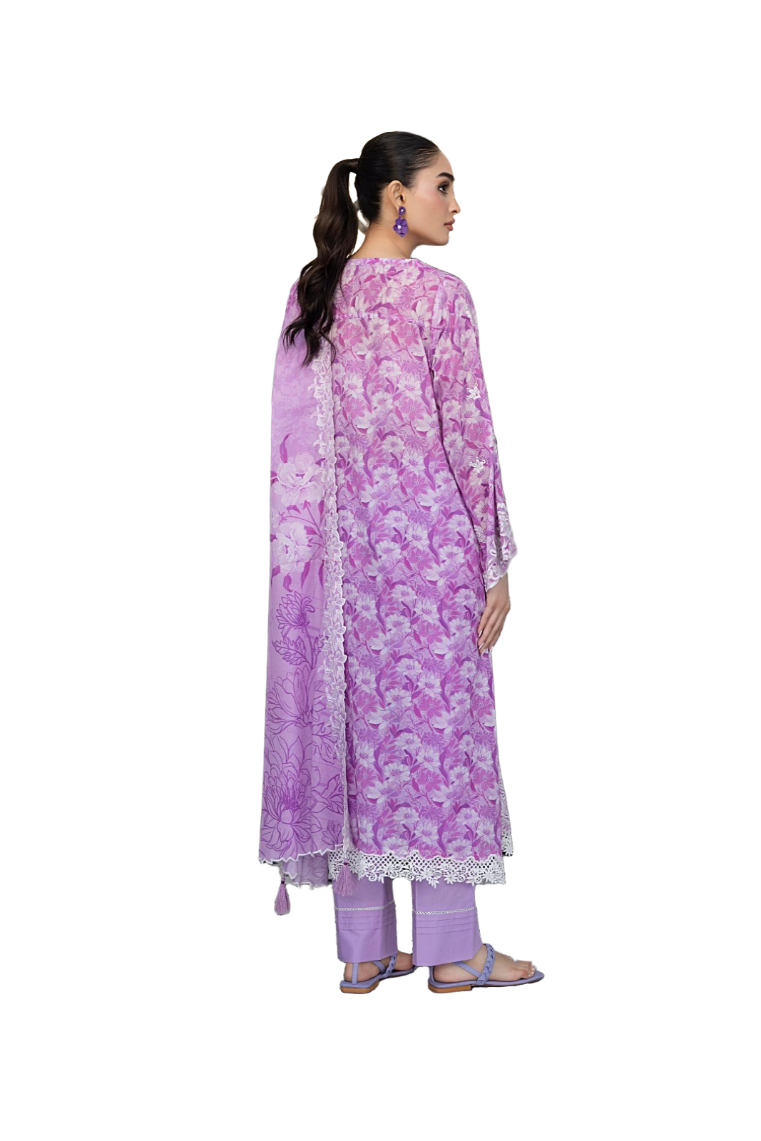 Lakhany Essentials Embroidered Lawn Unstitched 3Pc Suit LG-RK-0023 / DF0023 view 3