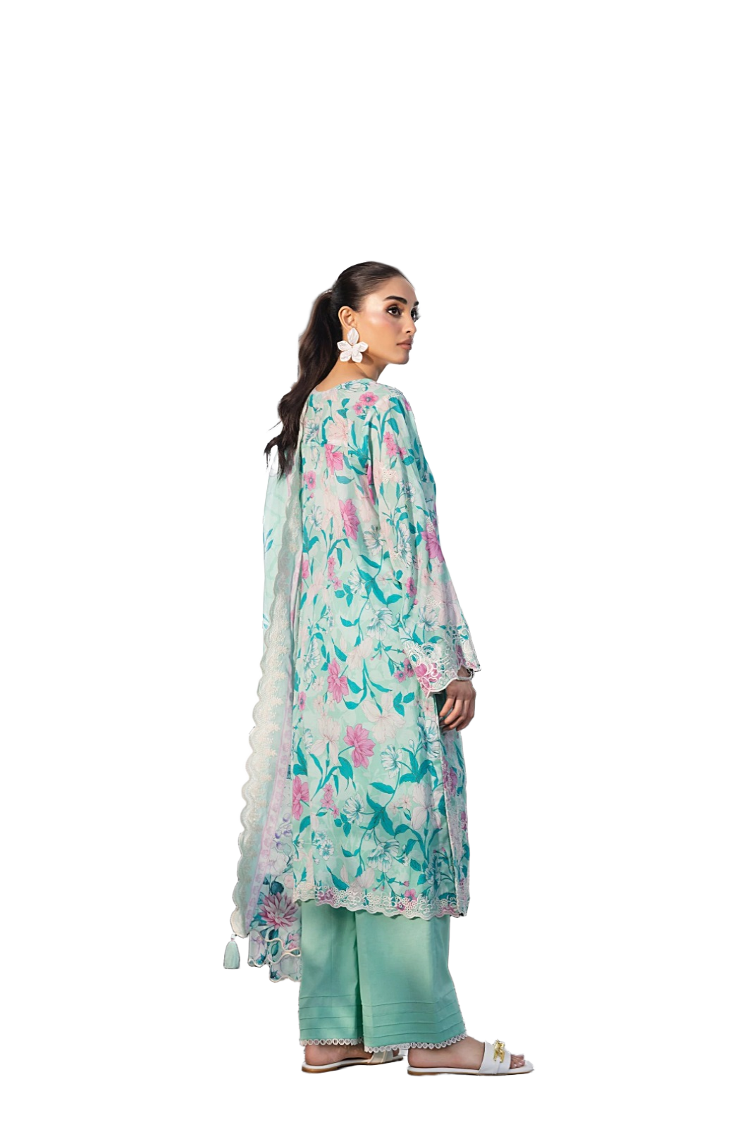 Lakhany Essentials Embroidered Lawn Unstitched 3Pc Suit LG-RK-0023/ DF0023 view 4