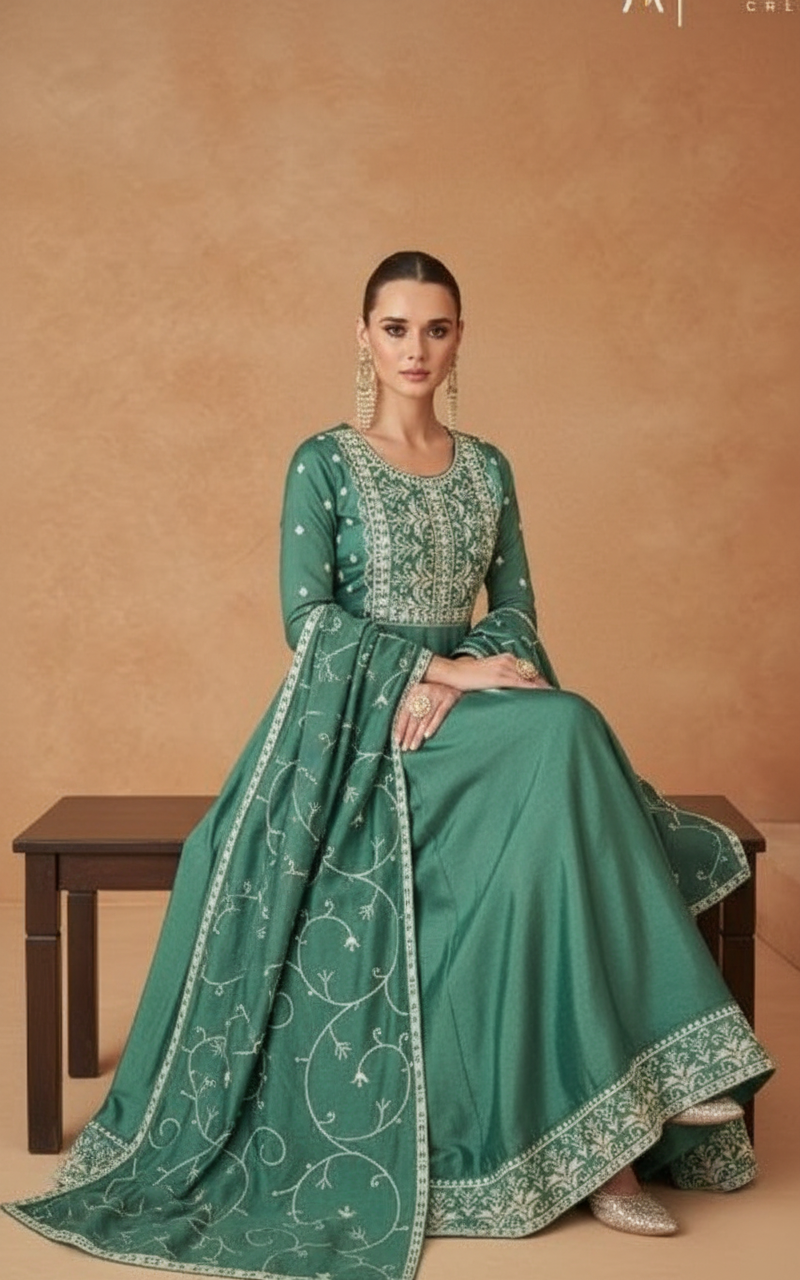 Gulkand Mastani Premium Silk Designer Gown Collection / 9803 / HC001091 view 4