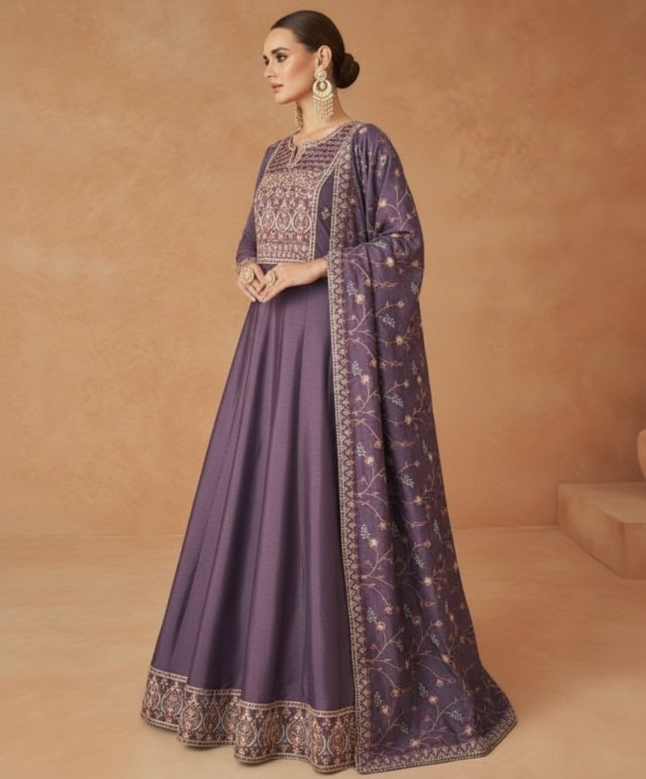 Gulkand Mastani Premium Silk Designer Gown Collection / 9804 / HC001091 view 2