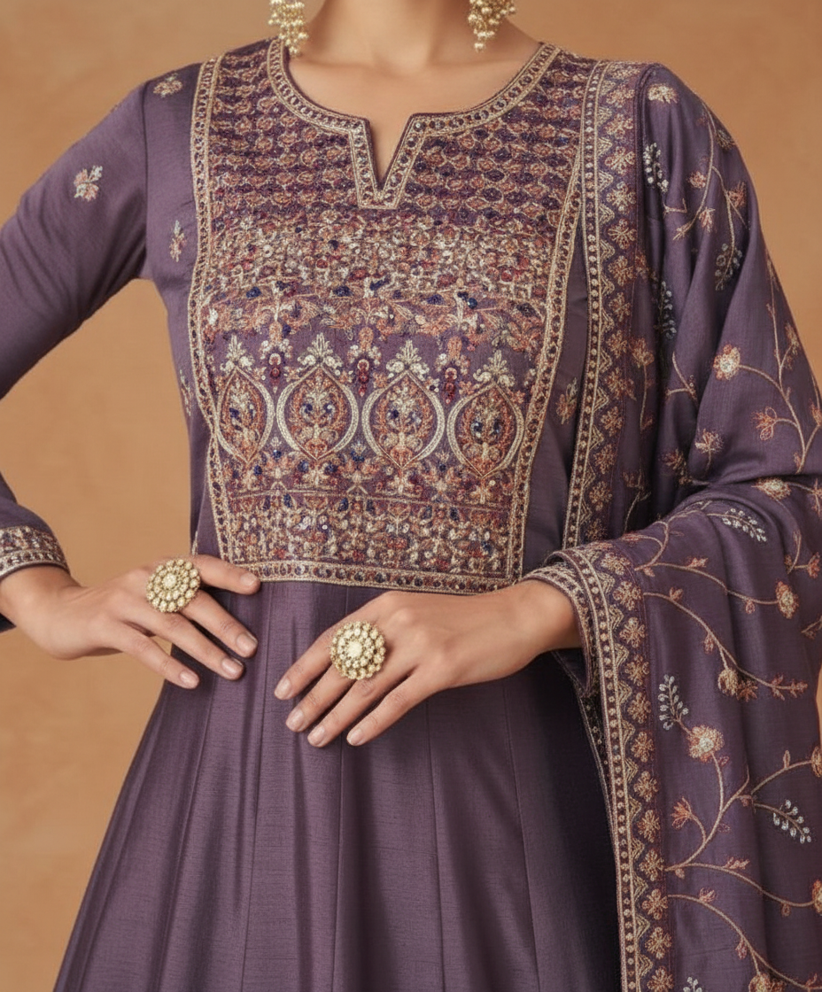 Gulkand Mastani Premium Silk Designer Gown Collection / 9804 / HC001091 view 4