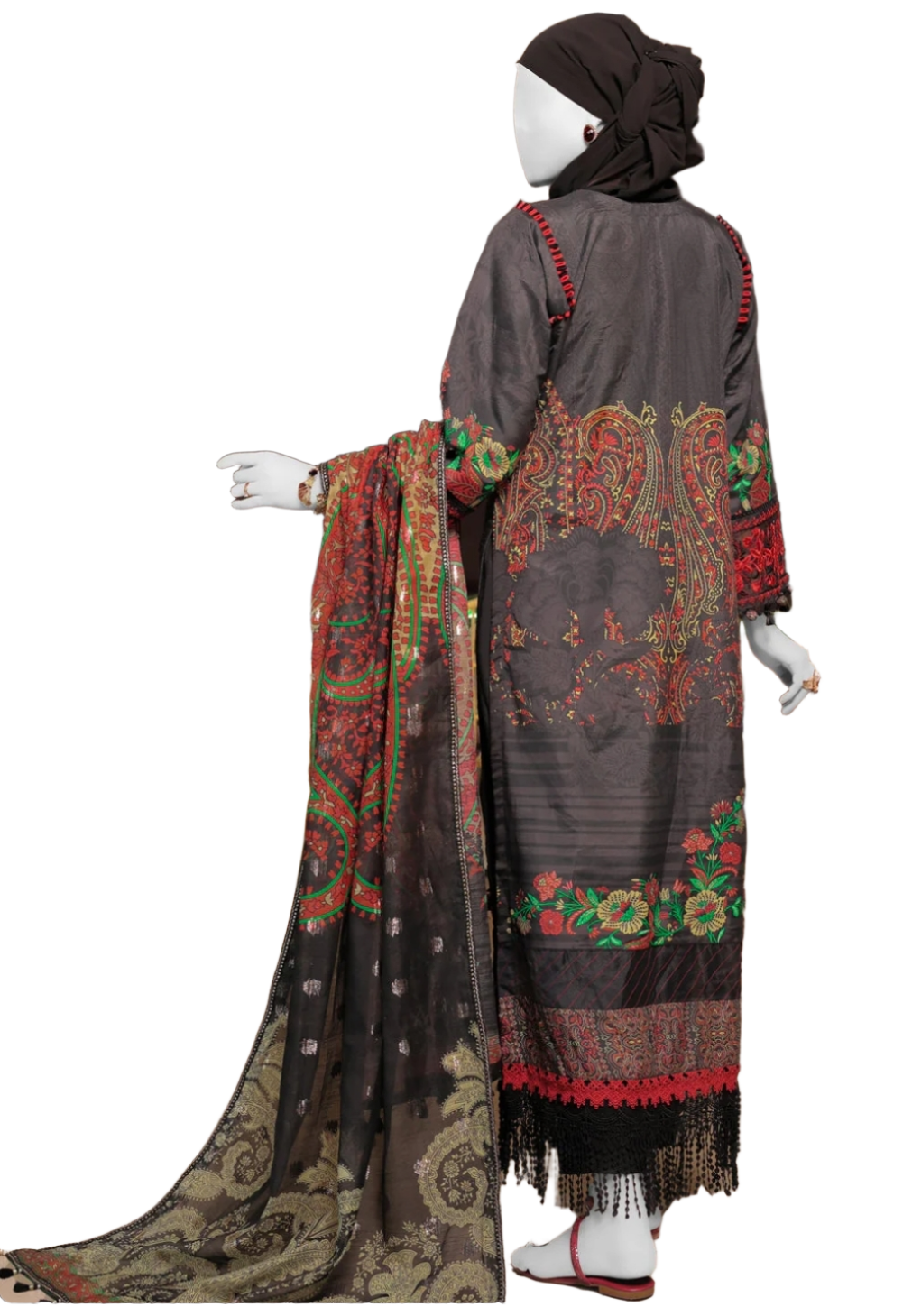 Panjnad by J. Essentials – Black Embroidered | PJ-ESSU-24-0704 / SD00101 view 2