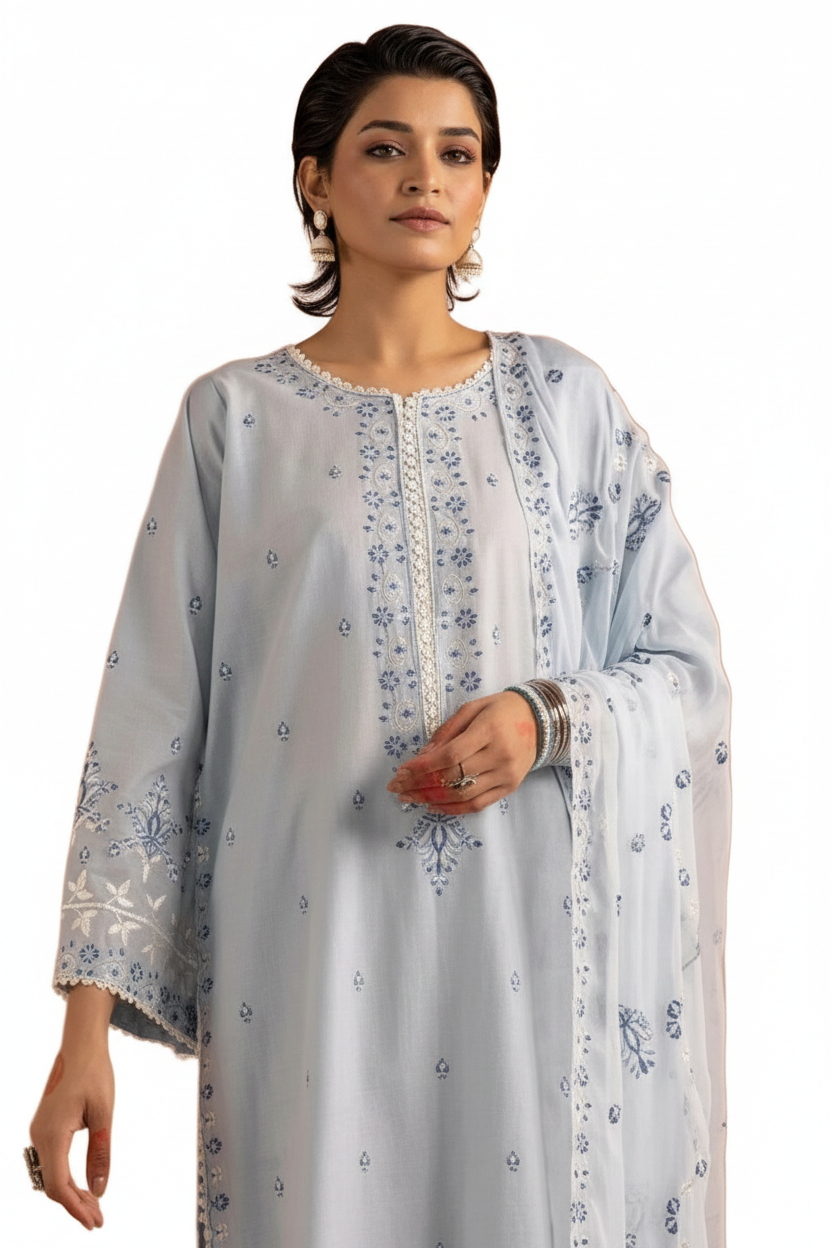Gul-e-Bahaar Lawn By Khoobsurat Embroidered Lawn Suit G-08 / SD00135 view 4