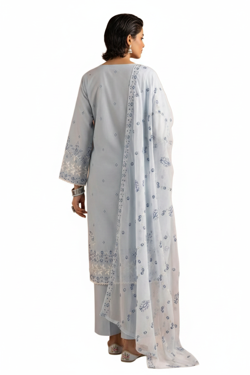 Gul-e-Bahaar Lawn By Khoobsurat Embroidered Lawn Suit G-08 / SD00135 view 3