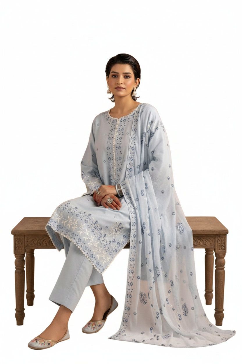 Gul-e-Bahaar Lawn By Khoobsurat Embroidered Lawn Suit G-08 / SD00135 view 5