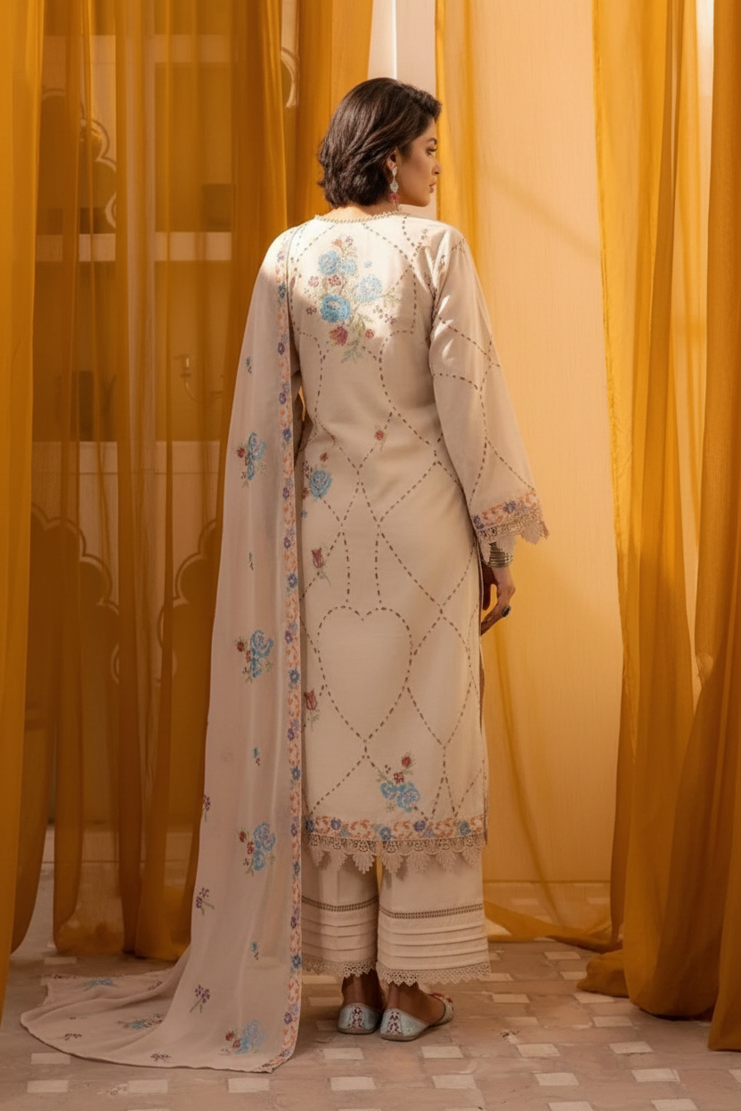 Gul-e-Bahaar Lawn By Khoobsurat Embroidered Lawn Suit G - 09 / SD00135 view 4