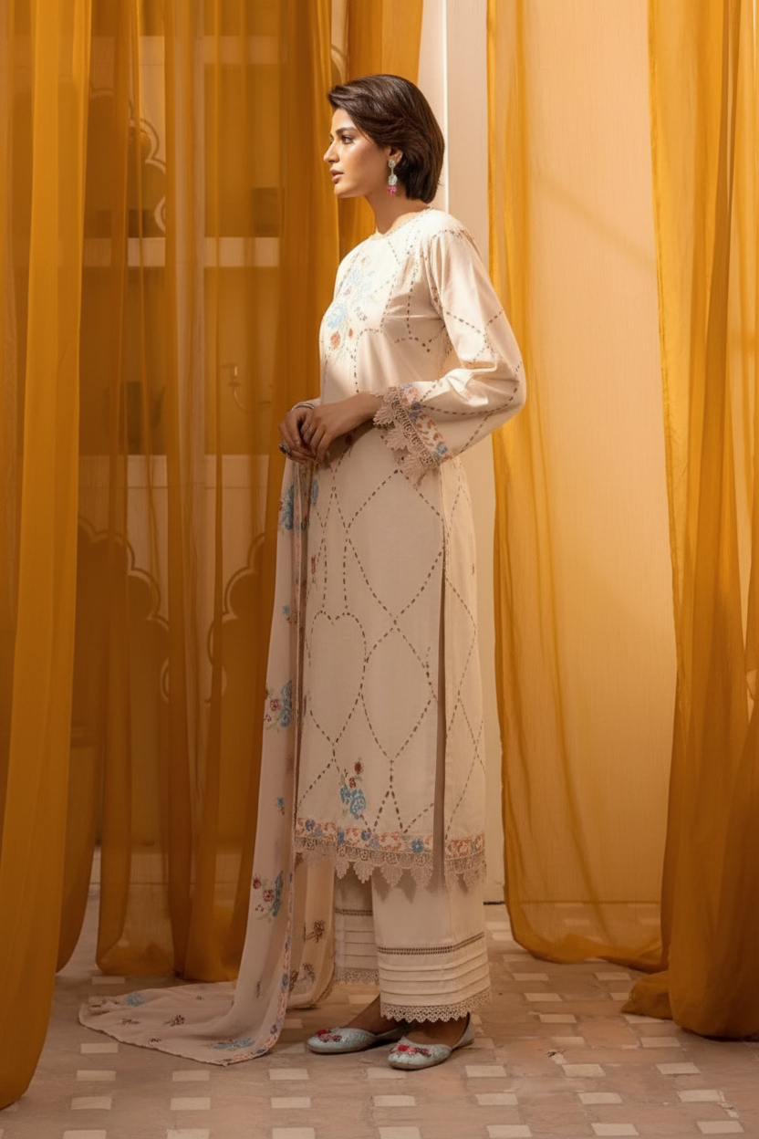 Gul-e-Bahaar Lawn By Khoobsurat Embroidered Lawn Suit G - 09 / SD00135 view 2