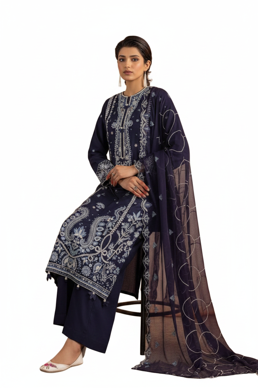 Gul-e-Bahaar Lawn By Khoobsurat Embroidered Lawn Suit G-04 / SD00135 view 4