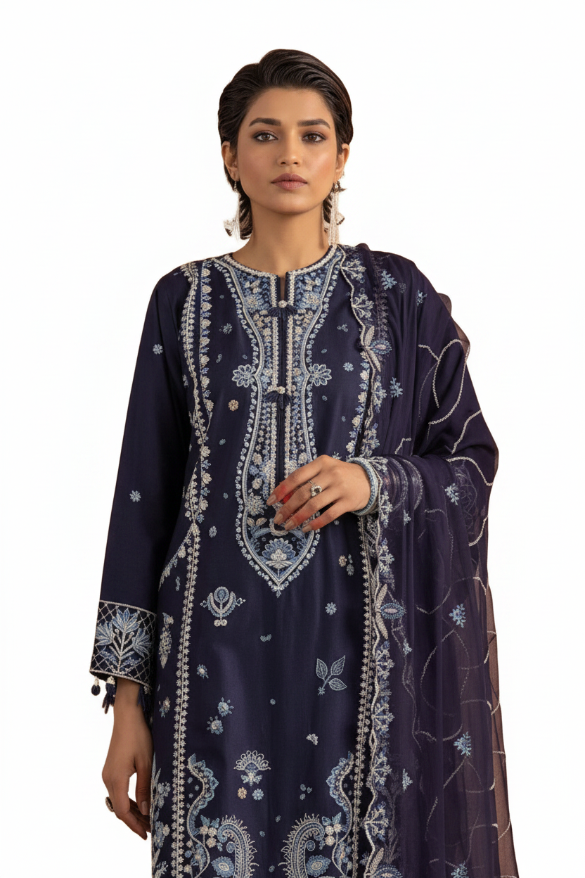 Gul-e-Bahaar Lawn By Khoobsurat Embroidered Lawn Suit G-04 / SD00135 view 2