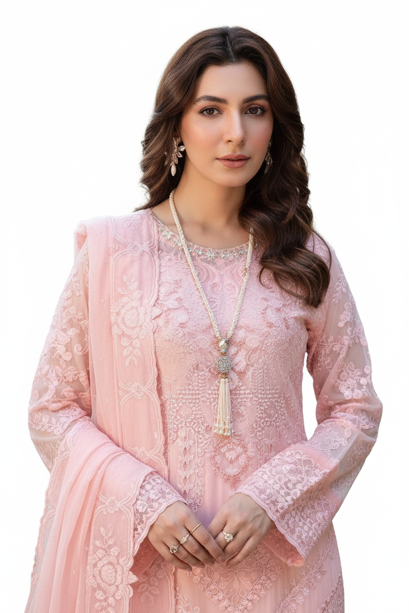 ARFA BY NOOR'S | LUXURY SEMI-STITCHED CHIFFON | D-01 / DF0027 view 2