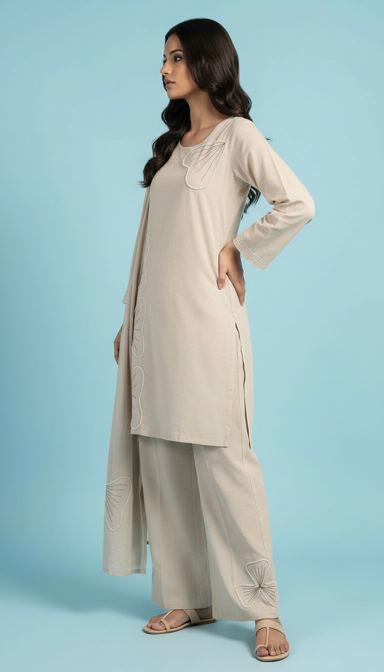 Pure Cambric Cotton Elegant Cord Set Suit A -2866/ HC002388 view 3