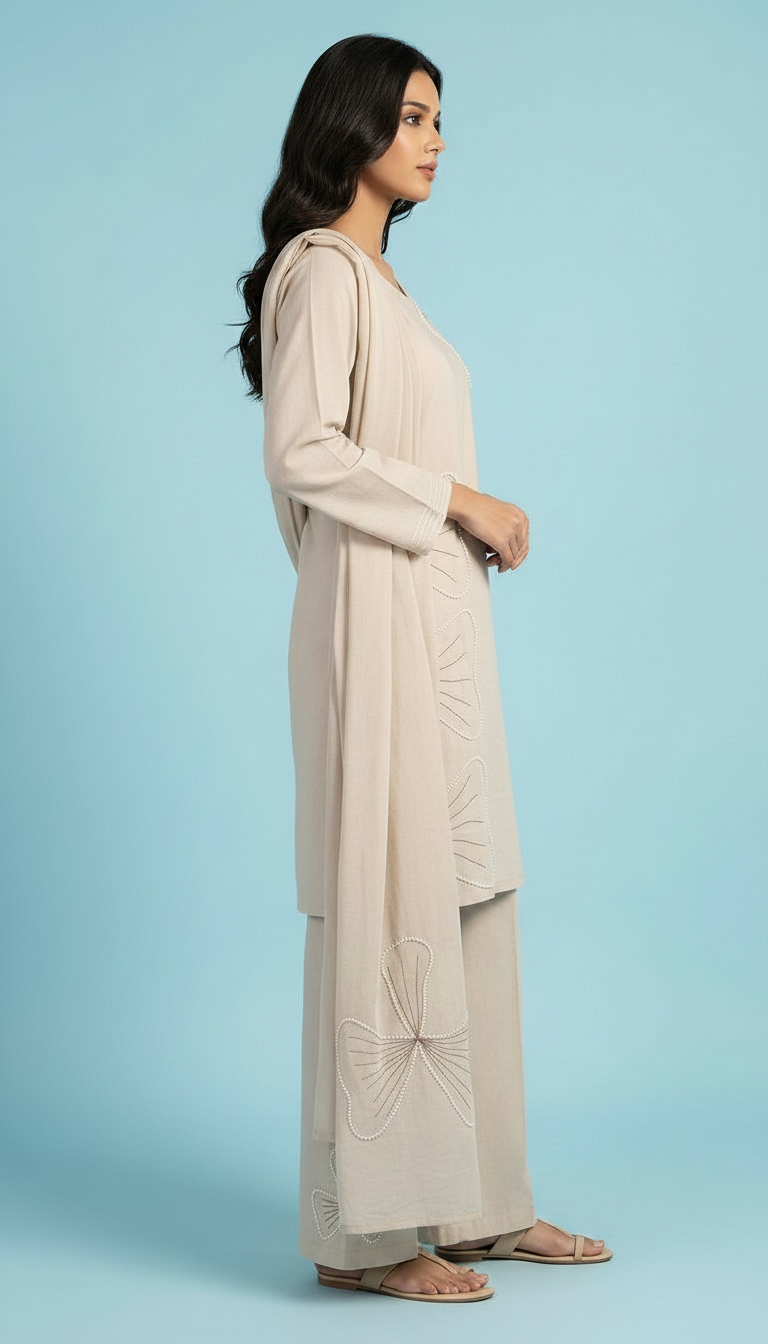 Pure Cambric Cotton Elegant Cord Set Suit A -2866/ HC002388 view 4