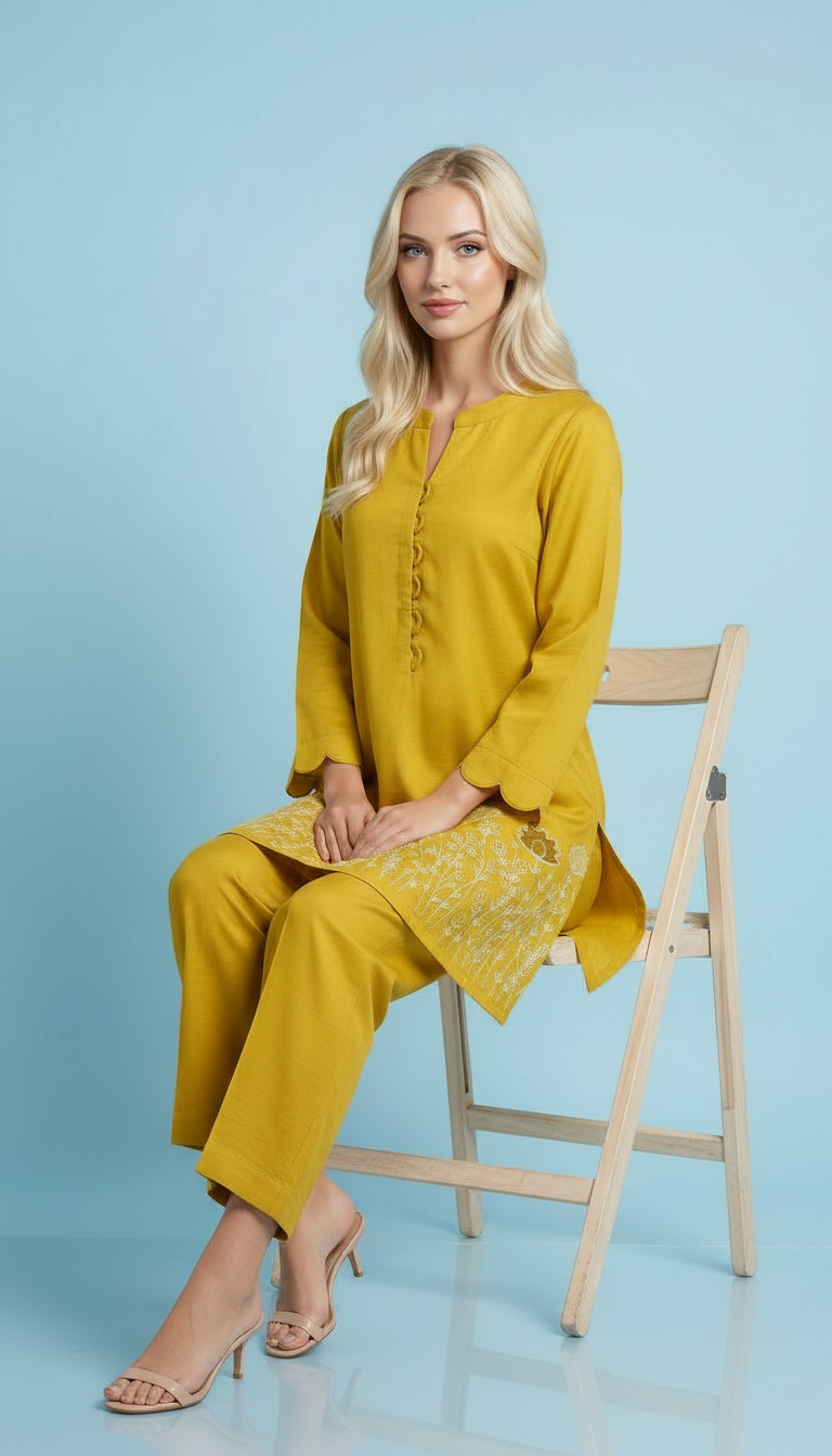 PartyWear stylish Cord Set Mustard /HC002162 view 3