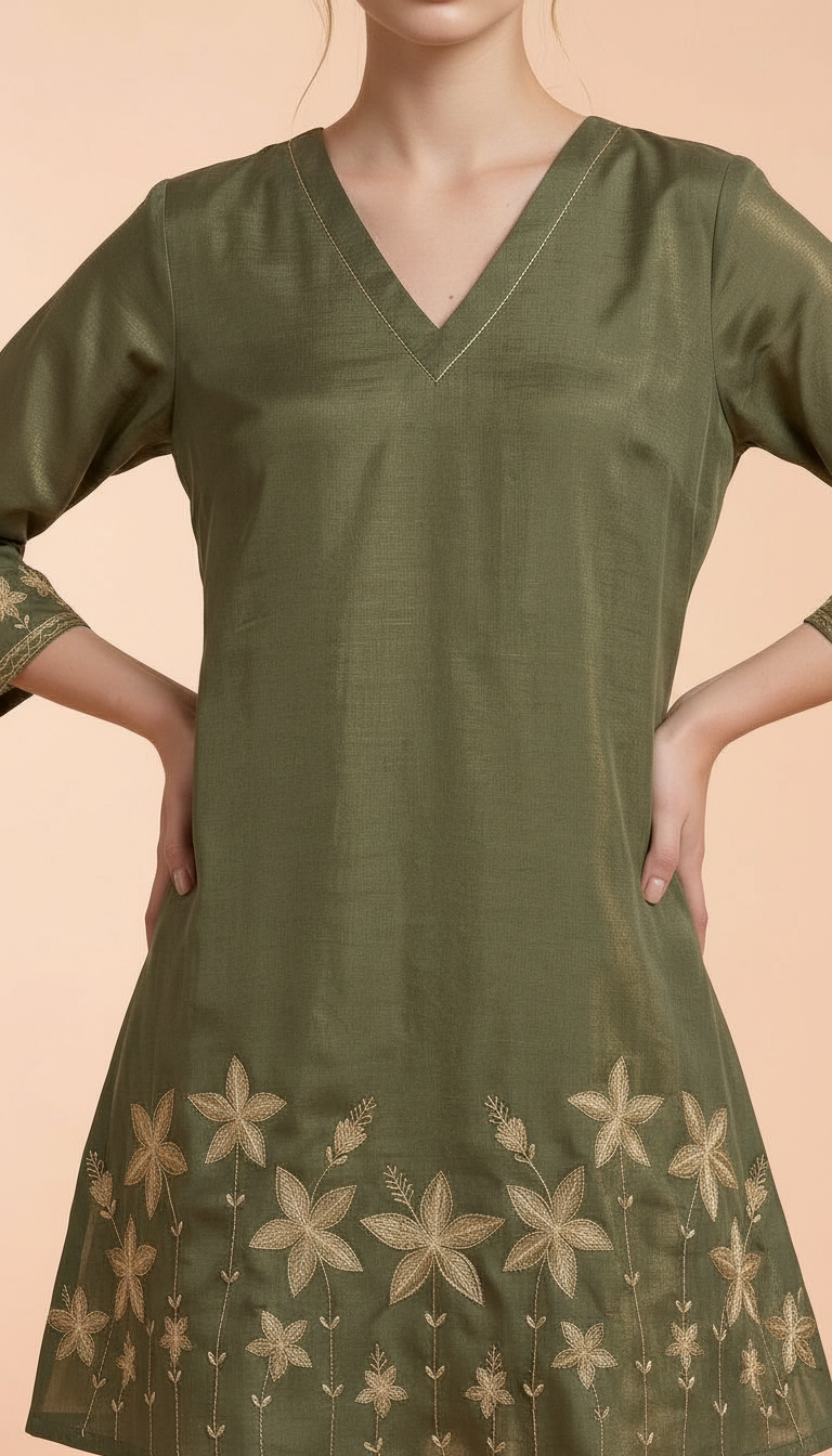 PartyWear stylish Cord Set Green Embroidered Work / HC002169 view 3