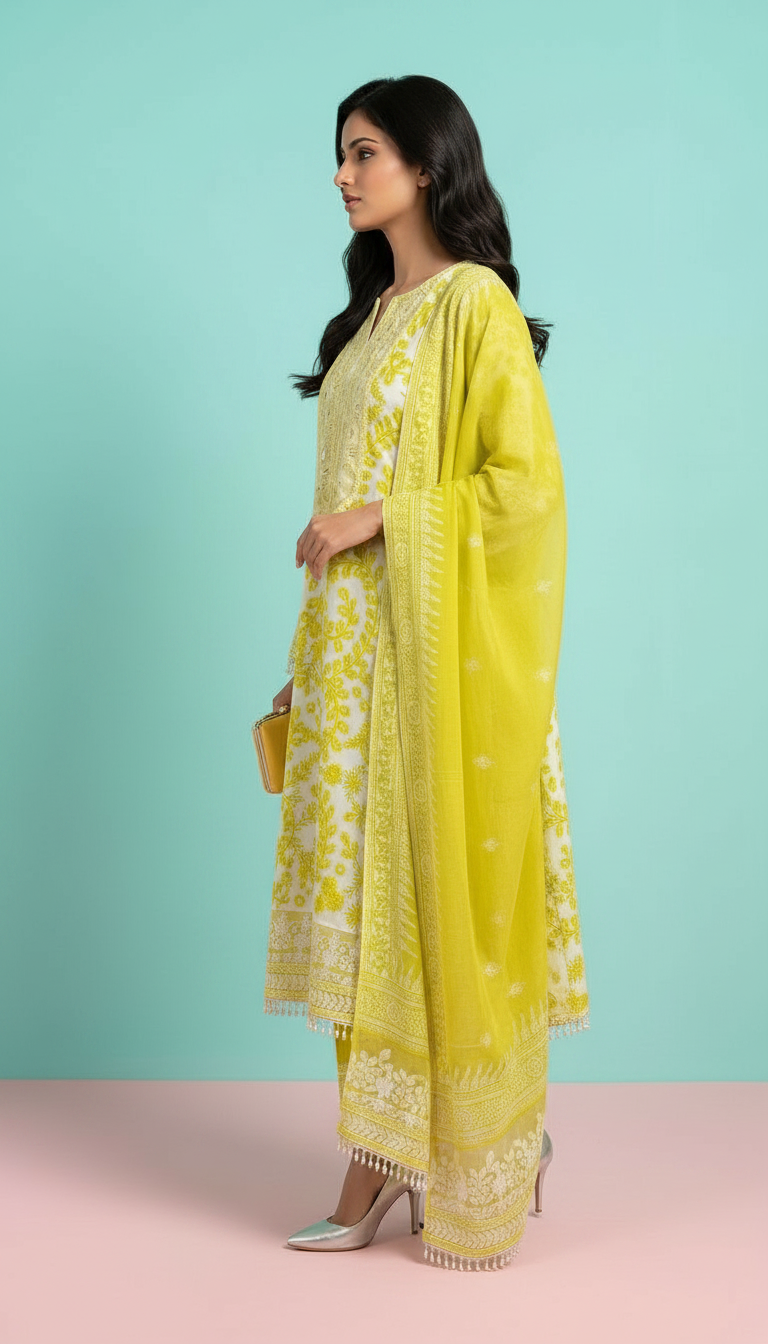 Lawn Embroidered Stitch  Suit - Dhaani / HC001971 view 2