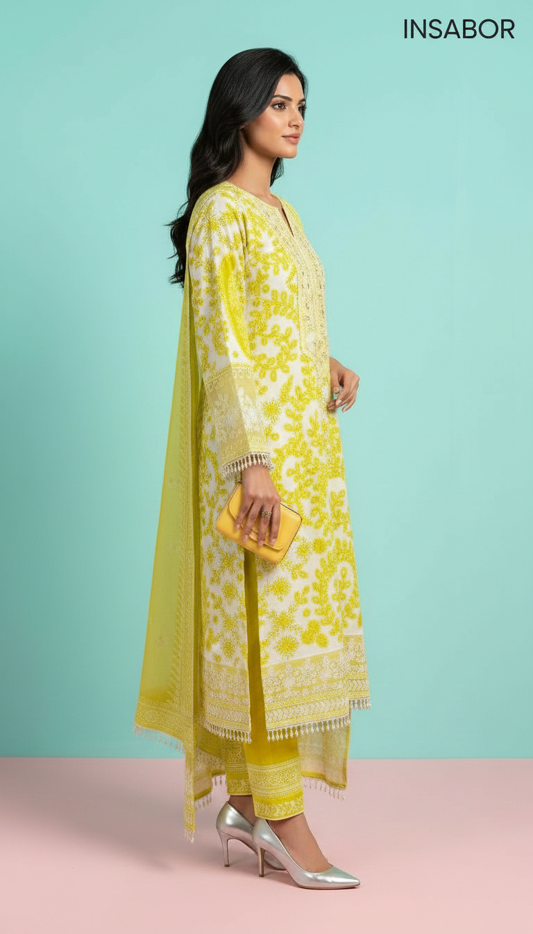 Lawn Embroidered Stitch  Suit - Dhaani / HC001971 view 3