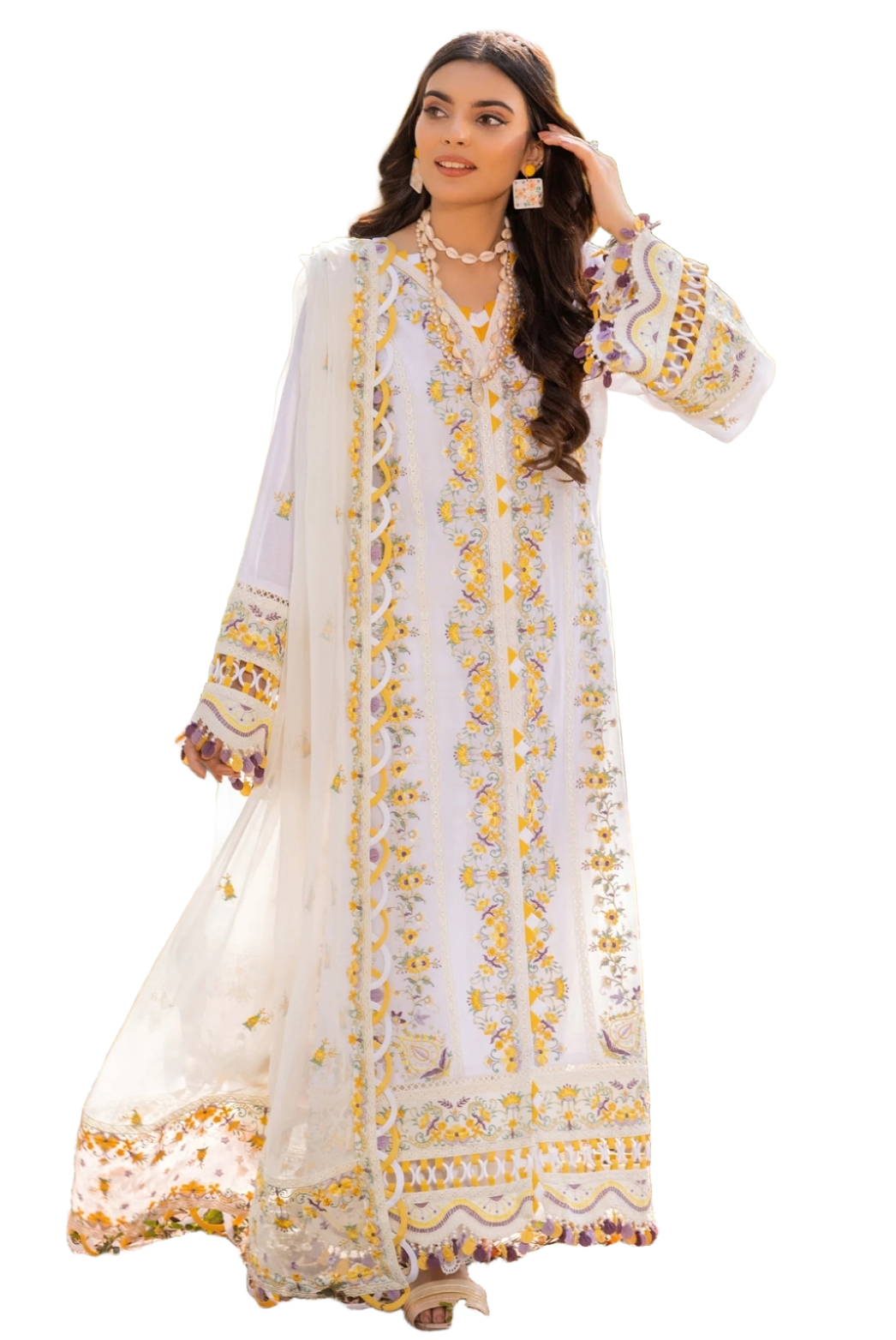 Heavy Embroidered Adan's Libas Morzine Stitched  Lawn Collection – Iconic view 2