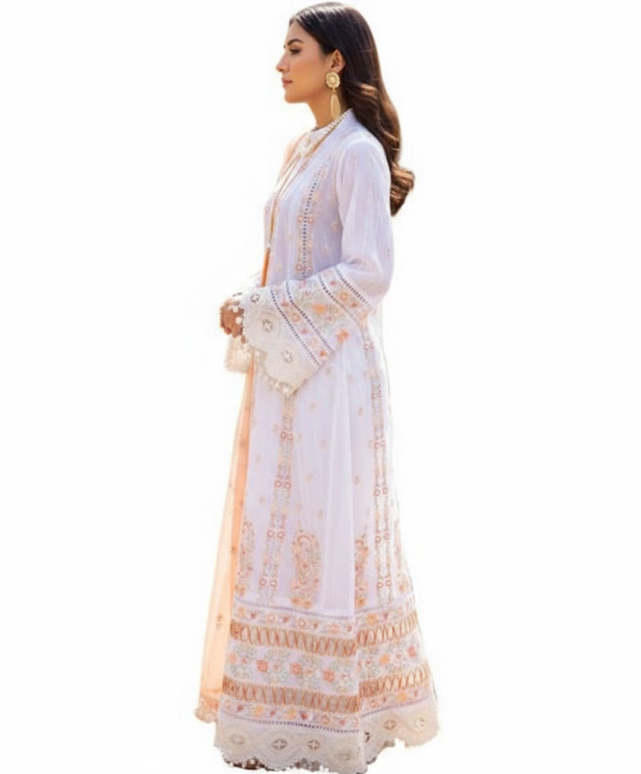 Heavy Embroidered Adan's Libas Morzine Stitched  Lawn Collection – D 05 view 3